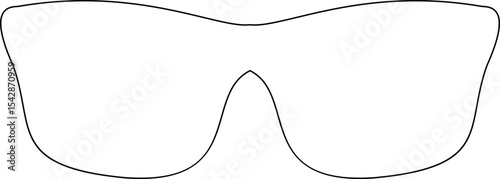 Sunglasses vector icon for fashion accessory design summer eyewear style and sun protection Men and women glasses. hipster frame, fashion black plastic rims. Trendy Optics Art, modern shade graphic