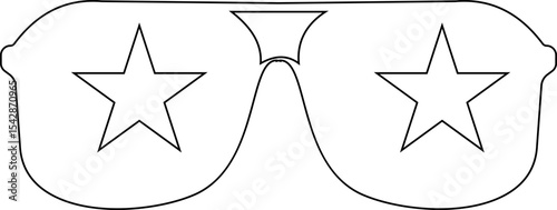 Sunglasses vector icon for fashion accessory design summer eyewear style and sun protection Men and women glasses. hipster frame, fashion black plastic rims. Trendy Optics Art, modern shade graphic