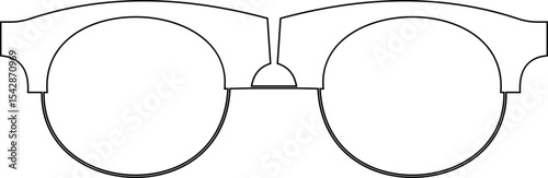Sunglasses vector icon for fashion accessory design summer eyewear style and sun protection Men and women glasses. hipster frame, fashion black plastic rims. Trendy Optics Art, modern shade graphic