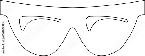 Sunglasses vector icon for fashion accessory design summer eyewear style and sun protection Men and women glasses. hipster frame, fashion black plastic rims. Trendy Optics Art, modern shade graphic