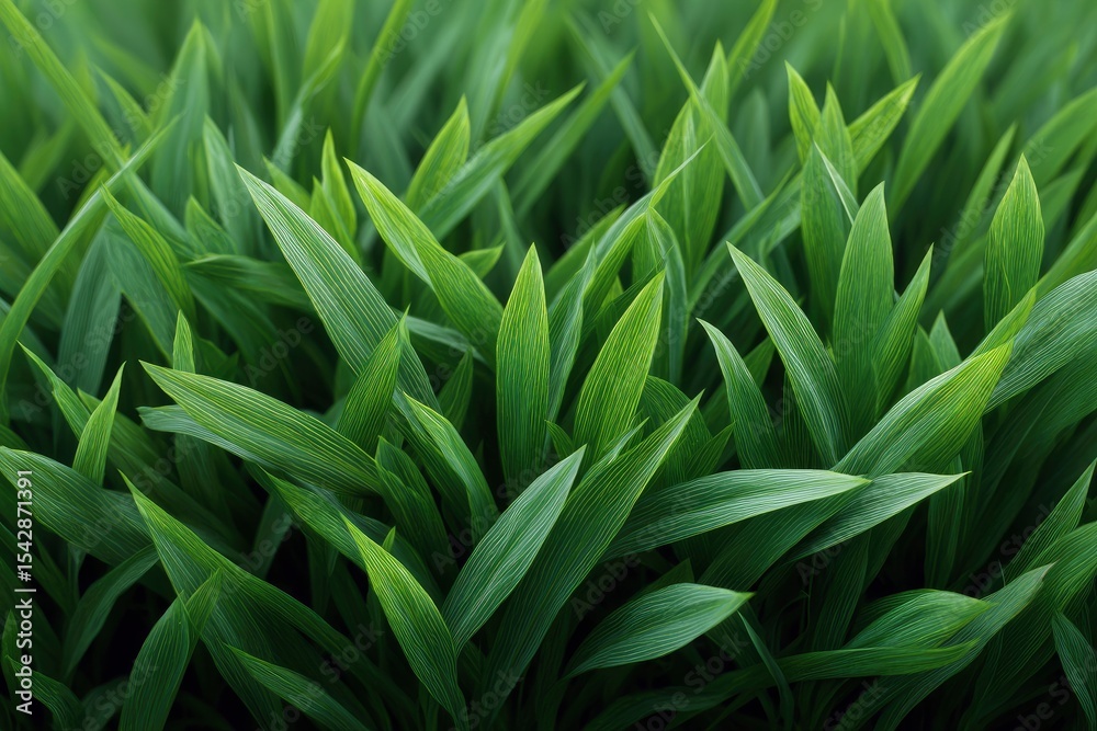 Obraz premium Lush cluster of green pointed leaves filling the frame