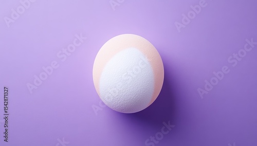 Pastel egg on a vibrant purple background