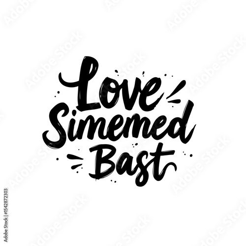 Love Simemed Bast: Calligraphic typography for expressing affection and appreciation