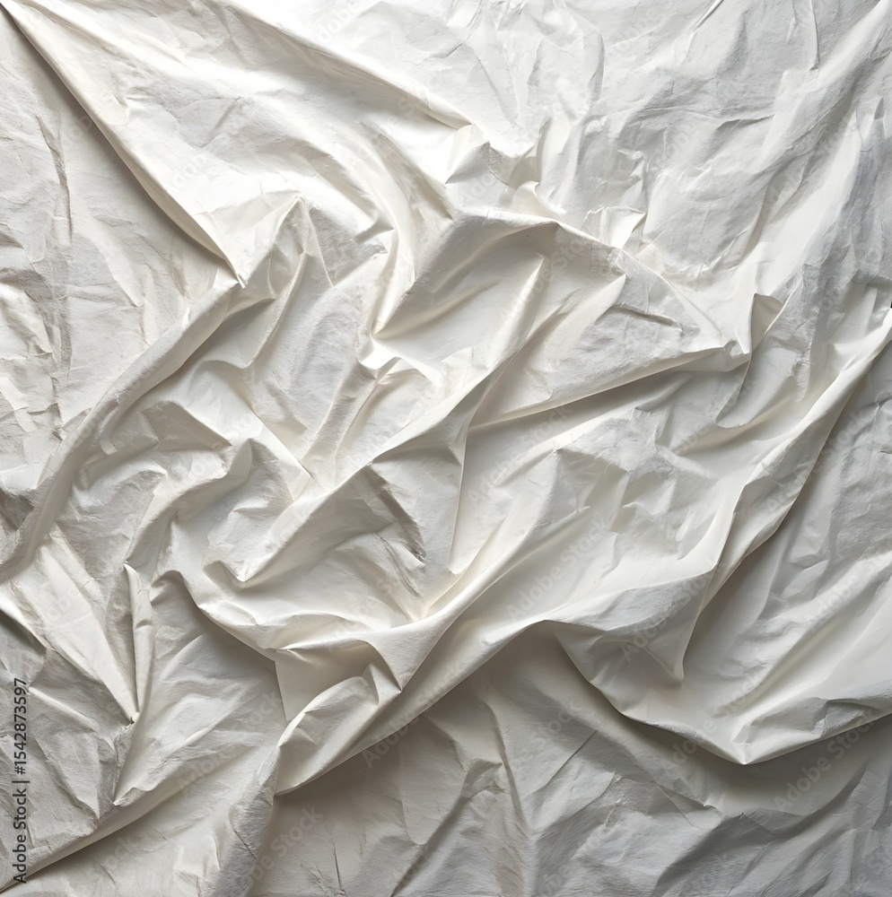 Obraz premium Abstract Draped Fabric Texture Elegant White Creases and Folds in a Minimalist Composition background
