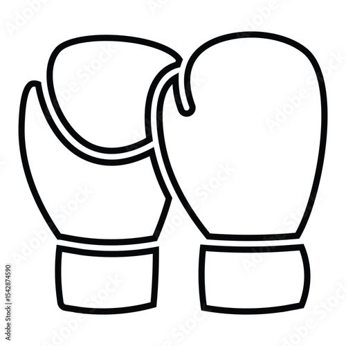 boxing line icon design. boxing thin black outline symbol vector illustration. editable stroke icon on transparent background.