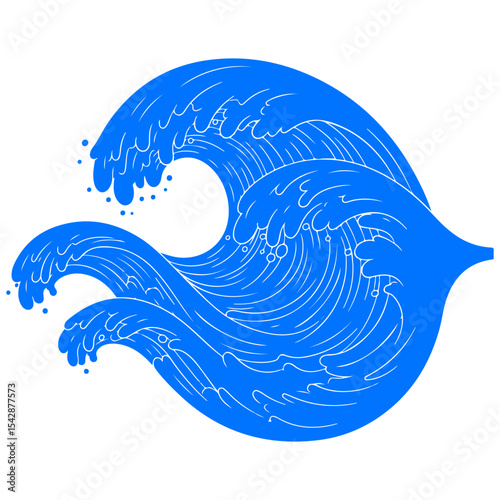 Opulent vector background of unfurling waves with a sumptuous and deluxe aesthetic design