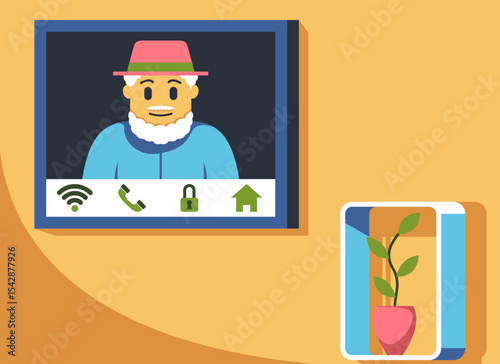 Electric power from plant illustration