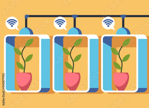 Modern pot of the future vector illustration