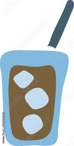 アイスコーヒーのイラスト