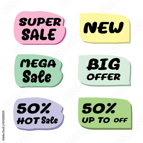 Pastel color sale sign