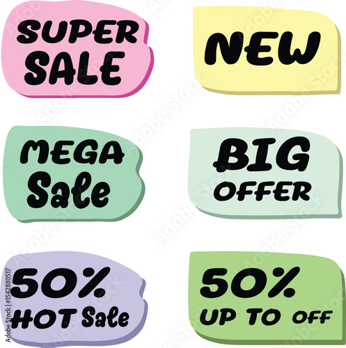 set of discount labels