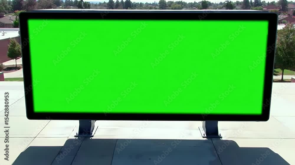 Green Screen Outdoor Billboard Mockup