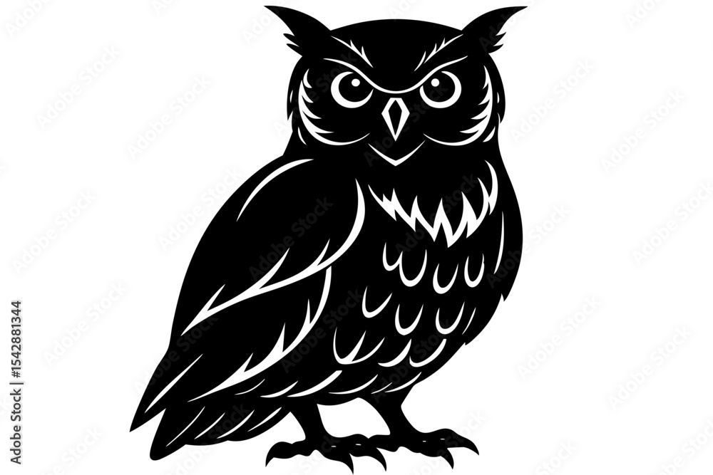 Obraz premium owl on white background