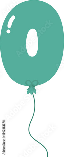 Balloon Numbers 0 to 9 – Colorful Cartoon Font for Party or Kids Design