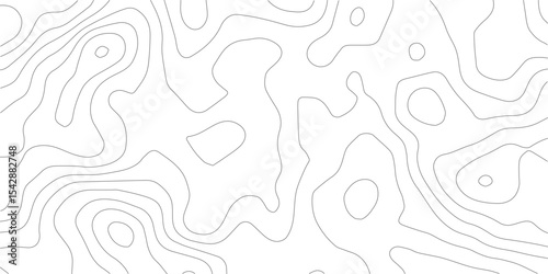Topographic map background geographic line map with elevation assignments. Modern design with White background with topographic wavy pattern design.paper texture Imitation of a geographical map shades