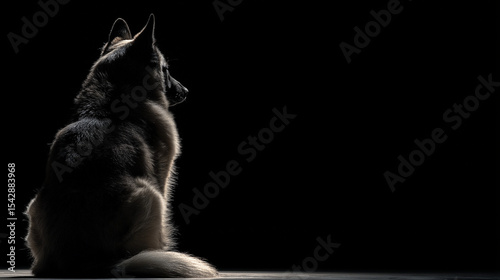 A balanced and professional capture of alaskan tundra: a fierce encounter - wolfdog, alaskan wolf, guanaco, squirrel, and rare sighting of a 'squitten' in the twilight hush.