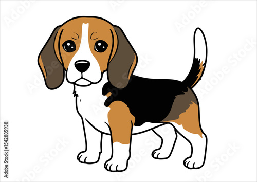 dog, illustration, beagle, animal, cute, isolated, puppy, breed, vector, pet, canine, cartoon, design, funny, doggy, domestic, graphic, character, happy, icon, collection, friendly, set, head, drawing