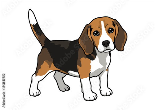 dog, illustration, beagle, animal, cute, isolated, puppy, breed, vector, pet, canine, cartoon, design, funny, doggy, domestic, graphic, character, happy, icon, collection, friendly, set, head, drawing