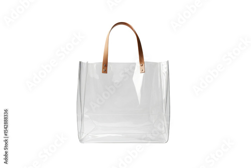 Minimalist clear tote bag mockup with handle chic minimal design