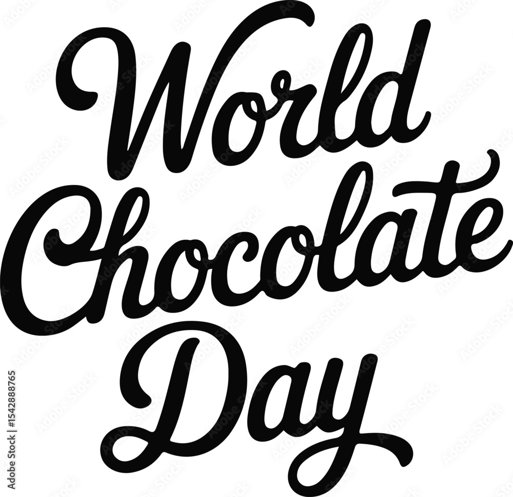 Obraz premium world chocolate day text vector