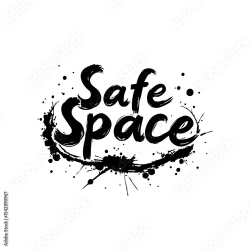 Empowering Design: "Safe Space" Typography Symbolizes Inclusivity and Acceptance Artistically
