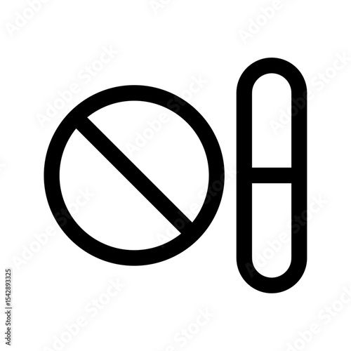 Flat icon of capsule and pill. This icon is ideal for use in healthcare apps, pharmacy websites, medical infographics, and drug-related educational materials.