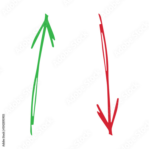 Hand drawn arrow symbol. Business clipart. Single element for design