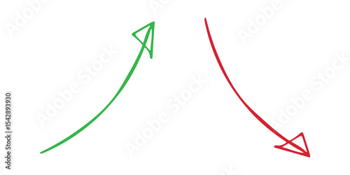 Hand drawn arrow symbol. Business clipart. Single element for design