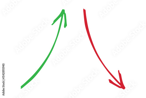 Hand drawn arrow symbol. Business clipart. Single element for design
