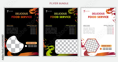 Creative, modern and professional restaurant food flyer a4 poster template layout design.Modern restaurant food flyer template design, brochure design template	