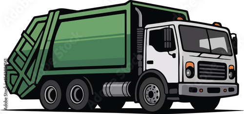 Garbage truck logo mascot design
