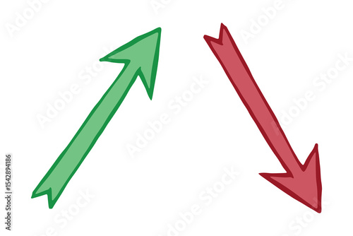 Hand drawn arrow symbol. Business clipart. Single element for design