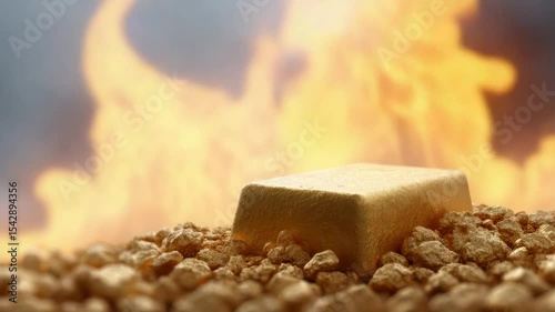 The conflict between wealth and destruction illustrated through gold and war. The rising price and increasing demand for gold.