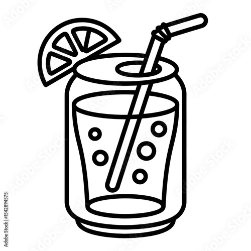 set of drinks bottle line drawing coloring page