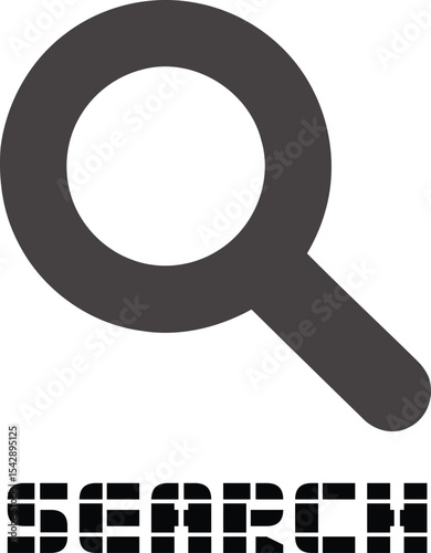 Magnifying Search Icon: A clean, modern visual of a magnifying glass, accompanied by the word "SEARCH", perfectly encapsulates the essence of investigation, exploration, and finding answers.