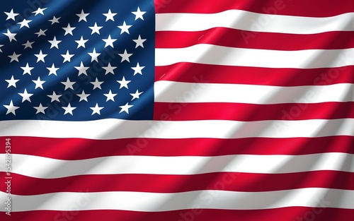 American Wave Flag Backgroun. USA. High quality