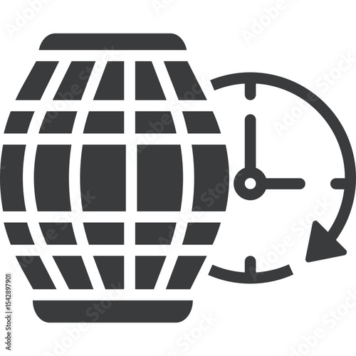 Age Wine in Barrel Icon
