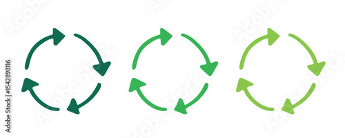 Hand drawn recycle arrow icon Recycling resources symbol Reuse of materials, zero waste, green environment, saving the planet