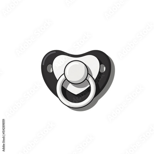 Pacifier illustration, playful design, baby accessory