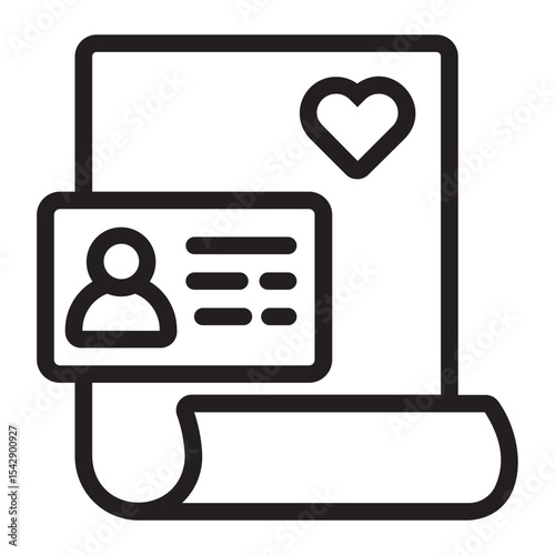 Marriage line icon