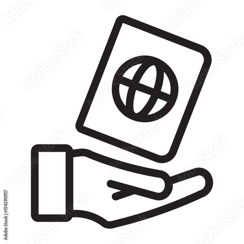 Visa line icon