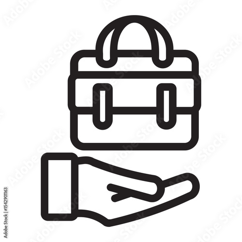 Briefcase line icon