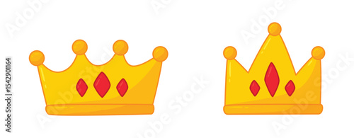 Set of King crowns templates