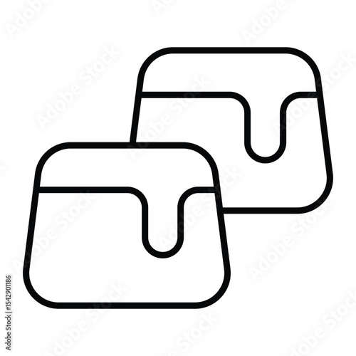 caramel line icon design. caramel thin black outline symbol vector illustration. editable stroke icon on transparent background.