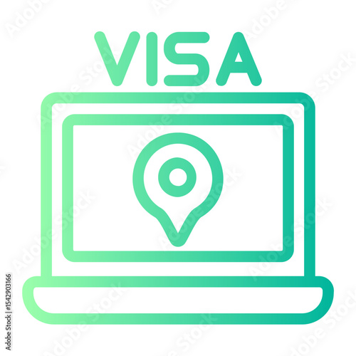 Digital nomad gradient icon