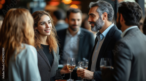 a group of entrepreneurs networking at a business event