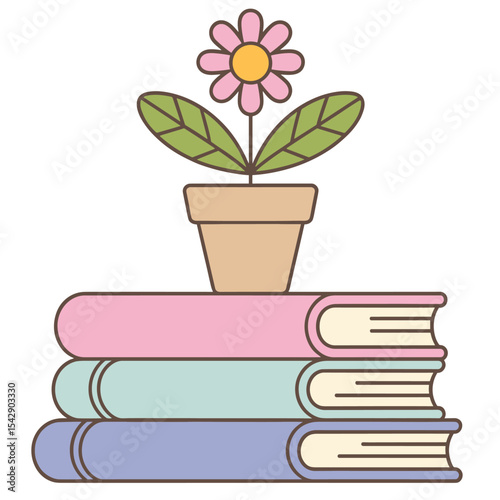 Bookish Clipart Groovy Bookish Doodle Design  Book