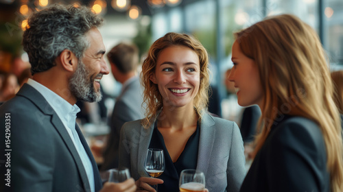 a group of entrepreneurs networking at a business event