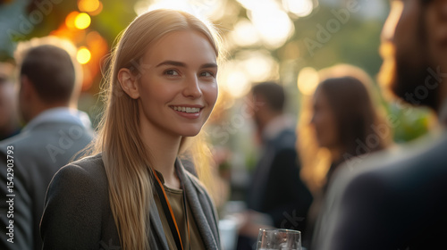 a group of entrepreneurs networking at a business event