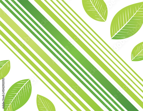 Green Floral Striped Pattern with Leaves, Modern Printable Background Ornament. Abstract Organic Shape. Watercolor Texture Wallpaper. Leaf, Flowers Textile Background.leaf, abstract background, 